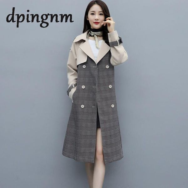 casual lapel women trench coat double breasted stitching plaid female long trenches high street style ladies overcoats women's coats, Tan;black
casual lapel women trench coat double breasted stitching plaid female long trenches high street style ladies overcoats women's coats, Tan;black