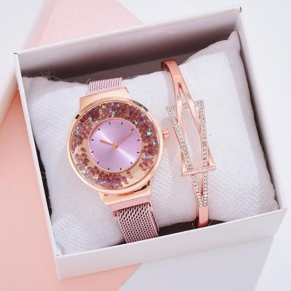 wristwatches women fashion watch set luxury turn the bead dial buckle ladies wrist simple bracelet magnetic strap, Slivery;brown
wristwatches women fashion watch set luxury turn the bead dial buckle ladies wrist simple bracelet magnetic strap, Slivery;brown