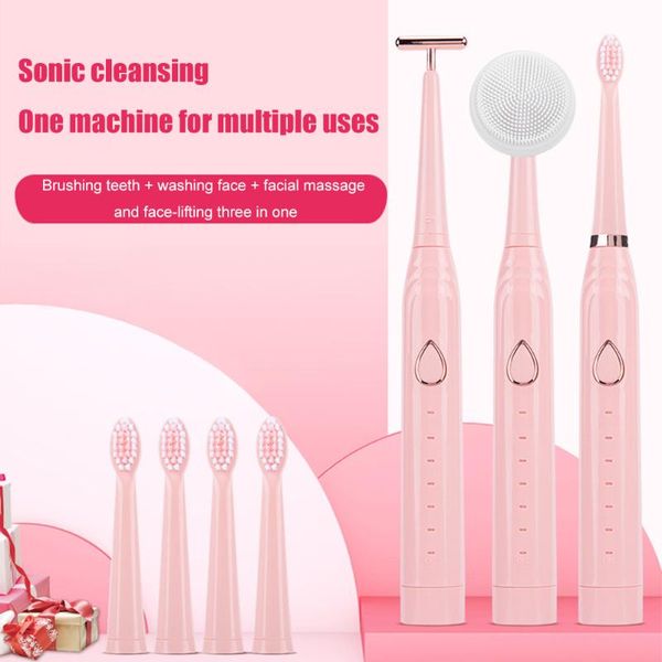in 1 ultrasonic electric toothbrush 5 modes facial massage washing brush waterproof teeth w/face set smart
in 1 ultrasonic electric toothbrush 5 modes facial massage washing brush waterproof teeth w/face set smart
