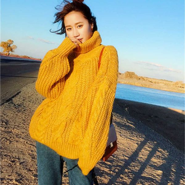sweater female autumn and winter high collar sweater thickening fashion wild twist knitting bottoming shirt 210527, White;black
sweater female autumn and winter high collar sweater thickening fashion wild twist knitting bottoming shirt 210527, White;black