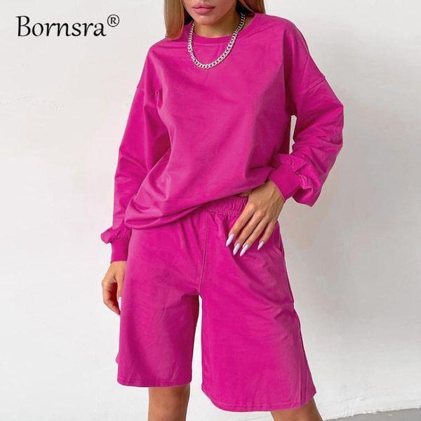 women's tracksuits bornsra 2021 autumn fluorescent color hip-hop wind neutral winsweater sportswear shorts suit long-sleeved round neck, Gray
women's tracksuits bornsra 2021 autumn fluorescent color hip-hop wind neutral winsweater sportswear shorts suit long-sleeved round neck, Gray