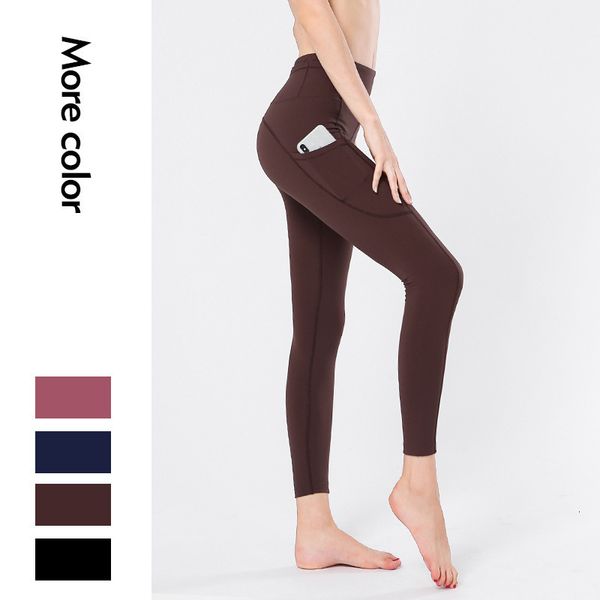 style women's nude tracksuits yoga side pocket running tights high waist hip lifting pants, Gray
style women's nude tracksuits yoga side pocket running tights high waist hip lifting pants, Gray