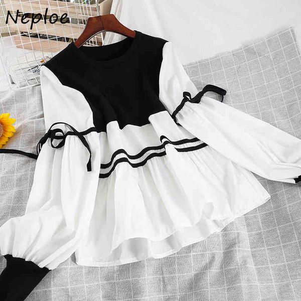 neploe fashion striped patchwork blouse women o neck pullover long sleeve blusas spring ol all match shirt feminino 210510, White
neploe fashion striped patchwork blouse women o neck pullover long sleeve blusas spring ol all match shirt feminino 210510, White