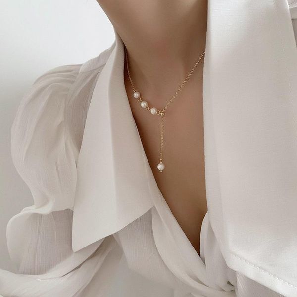 pendant necklaces minar 2021 summer design natural freshwater pearl necklace for women gold color thin chain asymmetric choker gift, Silver
pendant necklaces minar 2021 summer design natural freshwater pearl necklace for women gold color thin chain asymmetric choker gift, Silver
