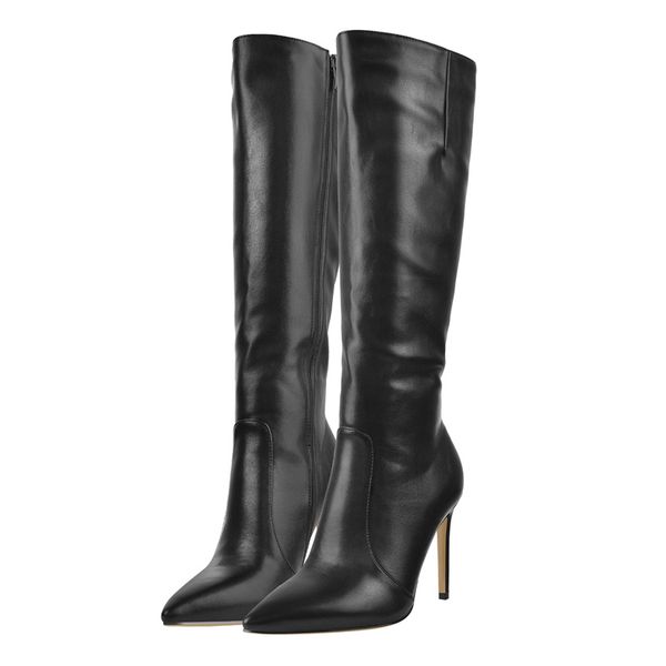 winter pointed toe knee high boots stiletto high heels soft pu leather flock concise side zipper 2022 new, Black
winter pointed toe knee high boots stiletto high heels soft pu leather flock concise side zipper 2022 new, Black