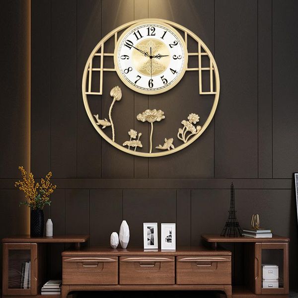 chinese style light luxury living room copper wall clock modern decoration background mute watch clocks
chinese style light luxury living room copper wall clock modern decoration background mute watch clocks
