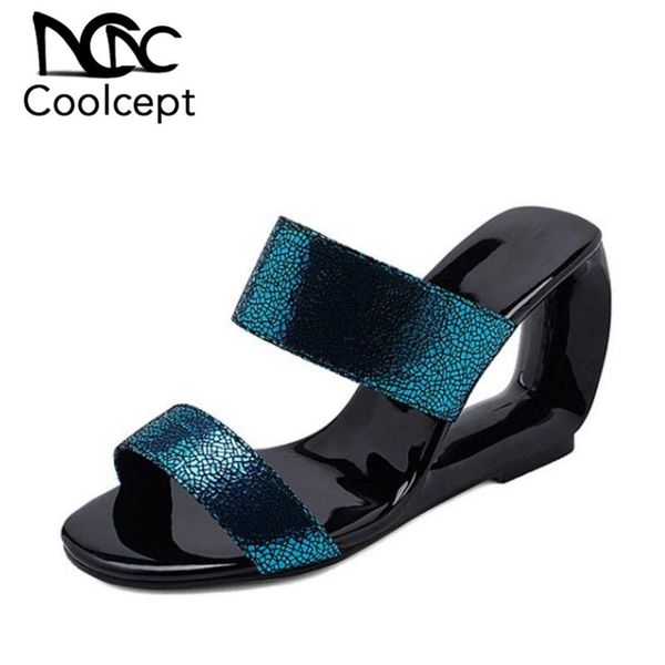 coolcept summer sandals women fashion bling slippers strange high heels hollow heel woman shoes size 33-43, Black
coolcept summer sandals women fashion bling slippers strange high heels hollow heel woman shoes size 33-43, Black