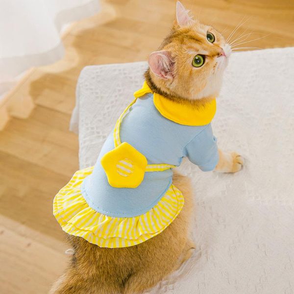 cat costumes clothes with sun flower shoulder bag cute princess dress short winter thin skirt dog puppy outfit supplies
cat costumes clothes with sun flower shoulder bag cute princess dress short winter thin skirt dog puppy outfit supplies