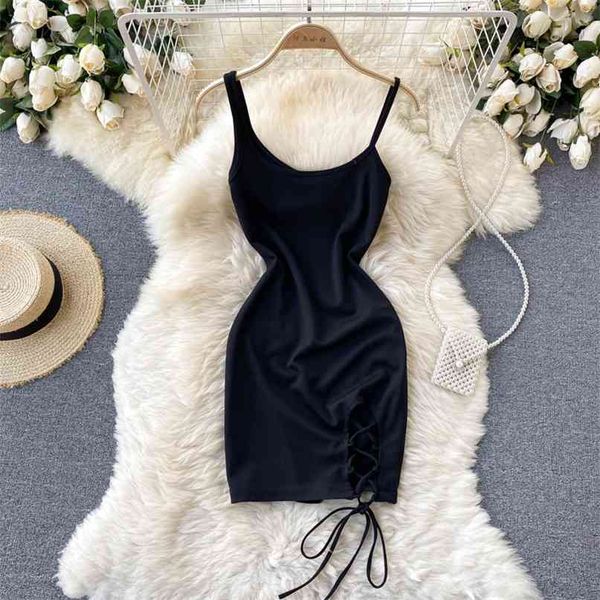 ins fashion women's summer dress black spaghetti strap mini bodycon backless slim lace-up bandage party club 210603, Black;gray
ins fashion women's summer dress black spaghetti strap mini bodycon backless slim lace-up bandage party club 210603, Black;gray