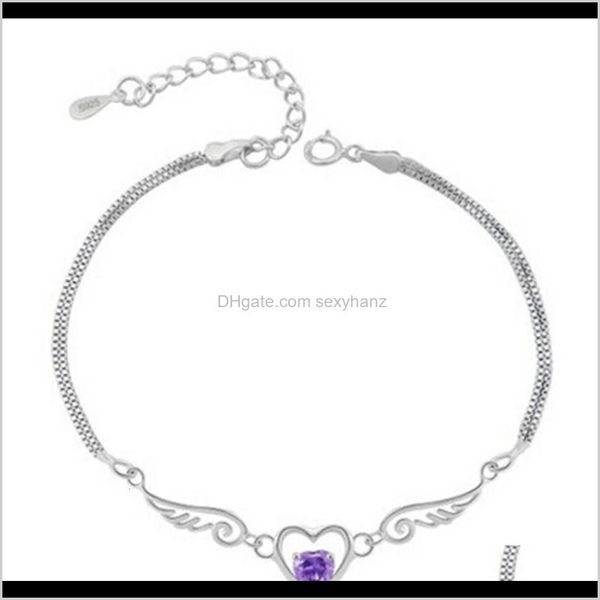 link, chain bracelets jewelry drop delivery 2021 link yincheng 925 angel wings purple zircon fashion short sterling sier bracelet for women, Black
link, chain bracelets jewelry drop delivery 2021 link yincheng 925 angel wings purple zircon fashion short sterling sier bracelet for women, Black
