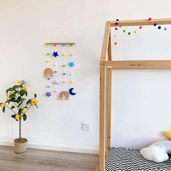 hair accessories rainbow po display holder with pompom girls clips storage hanger decor, Slivery;white
hair accessories rainbow po display holder with pompom girls clips storage hanger decor, Slivery;white