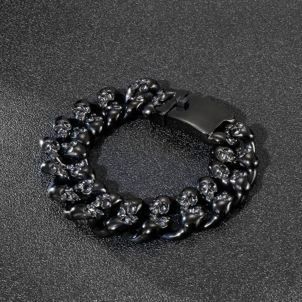 charm bracelets jewels store black color skull accessories trend men's 316l stainless steel bracelet gift for friend js129868-bdjx, Golden;silver
charm bracelets jewels store black color skull accessories trend men's 316l stainless steel bracelet gift for friend js129868-bdjx, Golden;silver