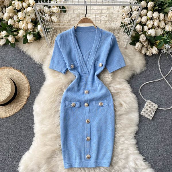 singreiny women knitted pencil dress v neck short sleeve elastic slim sheath dresses summer korean chic streetwear short dress 210419, Black;gray
singreiny women knitted pencil dress v neck short sleeve elastic slim sheath dresses summer korean chic streetwear short dress 210419, Black;gray