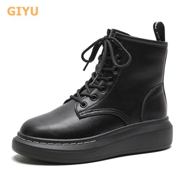 boots female british 2021 winter genuine leather women's thick-soled motorcycle short platform ankle shoe, Black
boots female british 2021 winter genuine leather women's thick-soled motorcycle short platform ankle shoe, Black