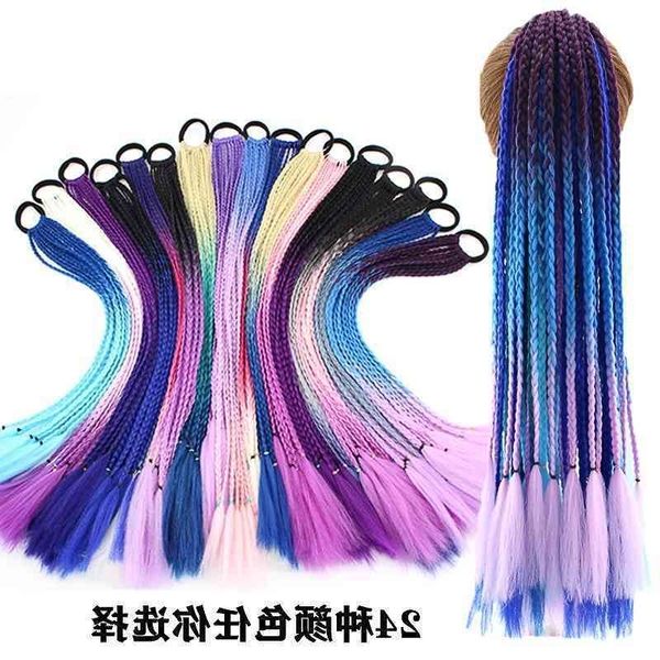 long braided wig women's hair color pigtail hip hop twist gradient ethnic style three strands dirty braid ponytail, Black
long braided wig women's hair color pigtail hip hop twist gradient ethnic style three strands dirty braid ponytail, Black