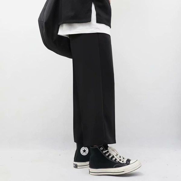 men's pants men casual ankle-length summer solid simple loose chic draped leisure trendy harajuku streetwear all-match korean style ftz, Black
men's pants men casual ankle-length summer solid simple loose chic draped leisure trendy harajuku streetwear all-match korean style ftz, Black