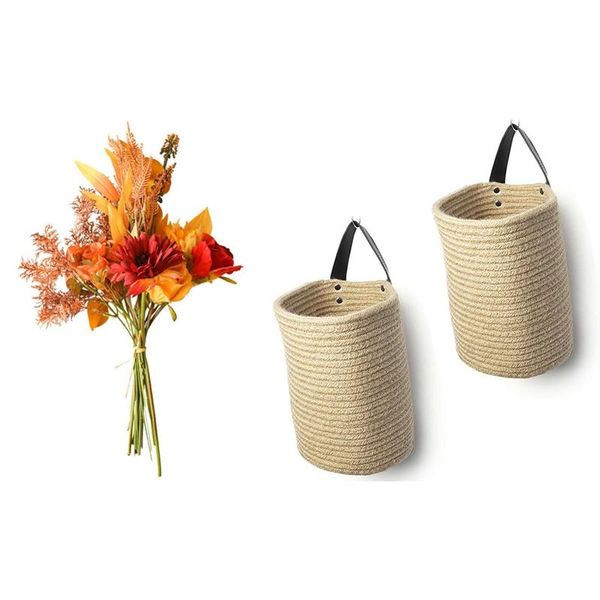 planters & pots ins wind autumn color simulation bouquet fake flowers with jute hanging storage basket - rope woven bins
planters & pots ins wind autumn color simulation bouquet fake flowers with jute hanging storage basket - rope woven bins