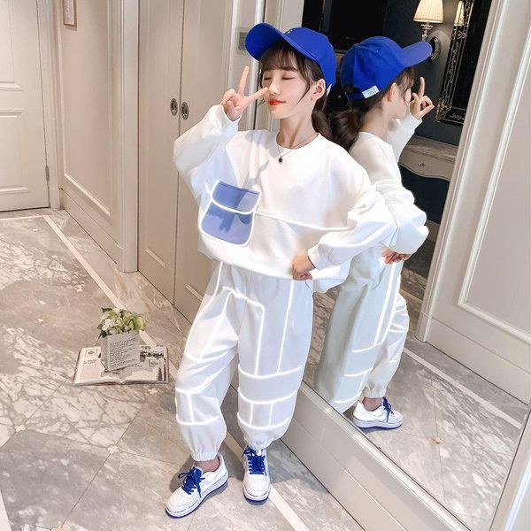 clothing sets children's spring toddler girls reflective long sleeve sweatshirt +casual pants kids sport cotton clothes suit, White
clothing sets children's spring toddler girls reflective long sleeve sweatshirt +casual pants kids sport cotton clothes suit, White