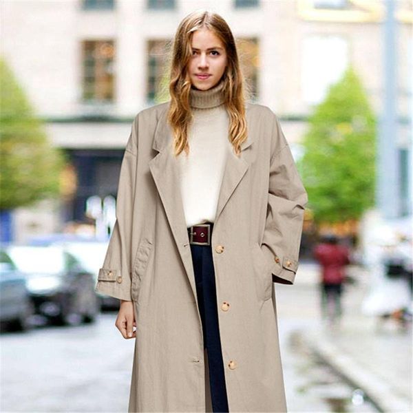 women's trench coats windbreaker fashion women large size loose long commute office lady 2021 autumn clothes coat ladies high quality, Tan;black
women's trench coats windbreaker fashion women large size loose long commute office lady 2021 autumn clothes coat ladies high quality, Tan;black