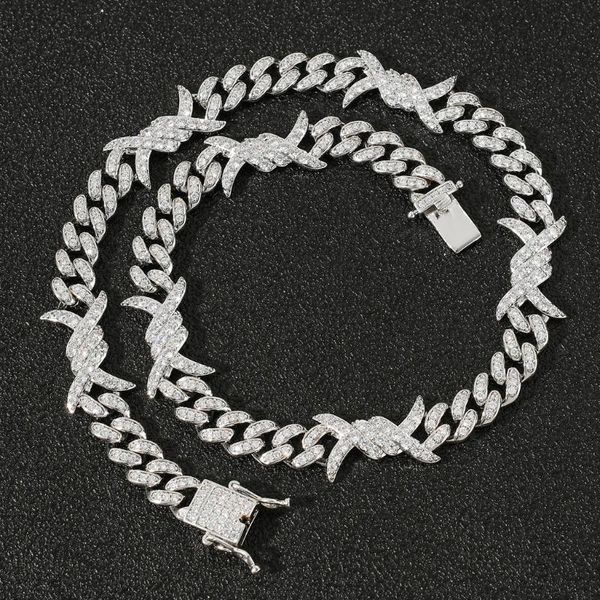 thorns cuban chain men and women couples clavicle hiphop zircon necklace hip hop accessories chains, Silver
thorns cuban chain men and women couples clavicle hiphop zircon necklace hip hop accessories chains, Silver