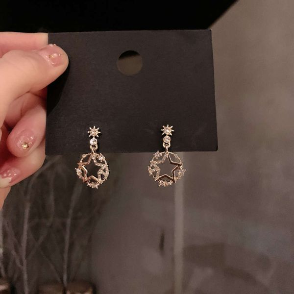 south korea dongdamen 2021 new pendant s925 silver pin female universe star earrings, Black
south korea dongdamen 2021 new pendant s925 silver pin female universe star earrings, Black