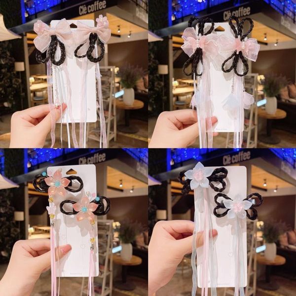 hair accessories chinese style summer hairpin children's bow wig clips retro hanfu colour flower tassel duckbill clip, Slivery;white
hair accessories chinese style summer hairpin children's bow wig clips retro hanfu colour flower tassel duckbill clip, Slivery;white