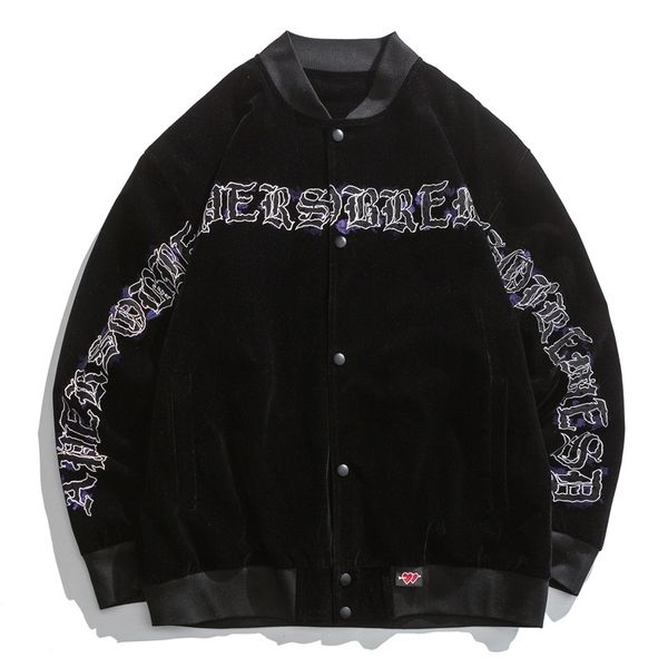2021 new style dark baseball jacket men's fashion street hip hop loose coat autumn boys, Black
2021 new style dark baseball jacket men's fashion street hip hop loose coat autumn boys, Black