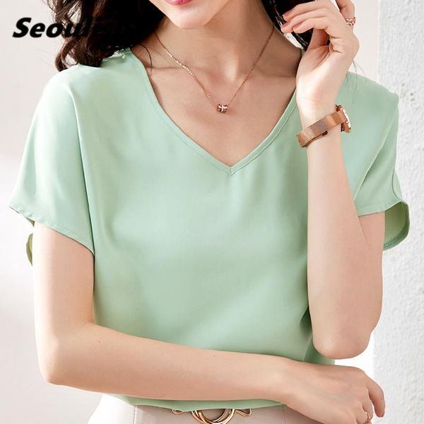 women's t-shirt seoulish 2021 summer stain v-neck t-shirts short sleeve bottoming multi colors casual solid female loose tee, White
women's t-shirt seoulish 2021 summer stain v-neck t-shirts short sleeve bottoming multi colors casual solid female loose tee, White