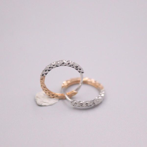 real 18k multi-tone gold earrings 13x1.5mm shiny pattern circle small ear hoop for women & huggie, Golden;silver
real 18k multi-tone gold earrings 13x1.5mm shiny pattern circle small ear hoop for women & huggie, Golden;silver