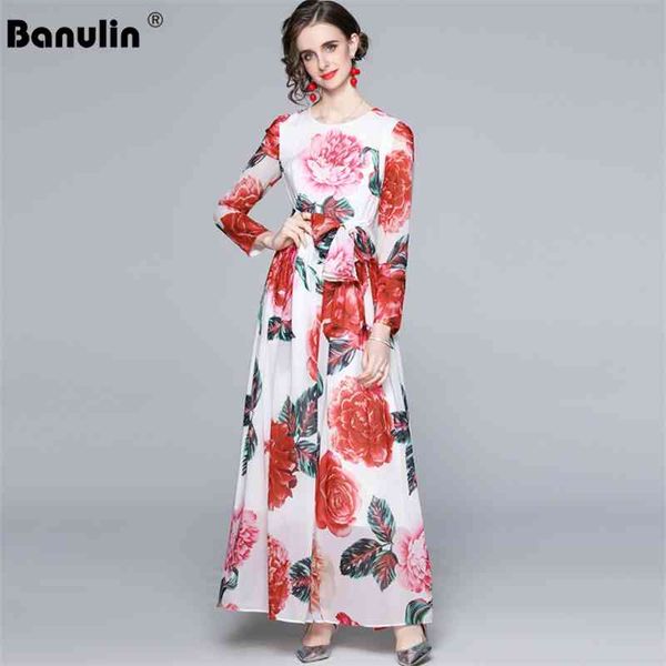 banulin spring runway elegant holiday dresses women full sleeve belt red rose floral print female fashion long party dress 210603, Black;gray
banulin spring runway elegant holiday dresses women full sleeve belt red rose floral print female fashion long party dress 210603, Black;gray