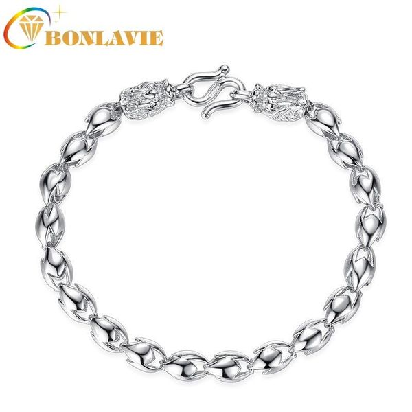 link, chain bonlavie silver color chinese loong bracelet men's style dragon jewelry bracelets for men, Black
link, chain bonlavie silver color chinese loong bracelet men's style dragon jewelry bracelets for men, Black