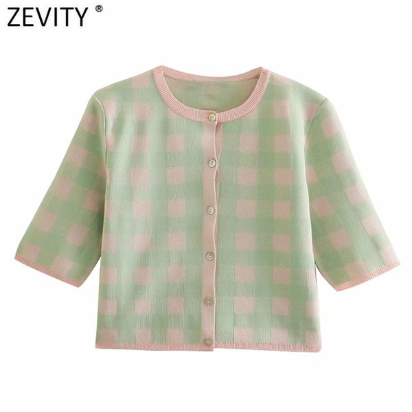 women vintage o neck plaid print short knitting sweater female chic single breasted summer thin cardigans s717 210420, White;black
women vintage o neck plaid print short knitting sweater female chic single breasted summer thin cardigans s717 210420, White;black