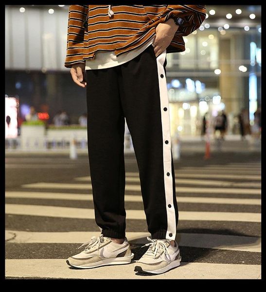 autumn trousers men casual contrast buttons pants for fashion loose ankle-length sports men's, Black
autumn trousers men casual contrast buttons pants for fashion loose ankle-length sports men's, Black