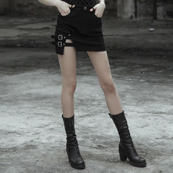 skirts women's punk street fashion pack hip short future style removable belt denim high waist skirt rave, Black
skirts women's punk street fashion pack hip short future style removable belt denim high waist skirt rave, Black