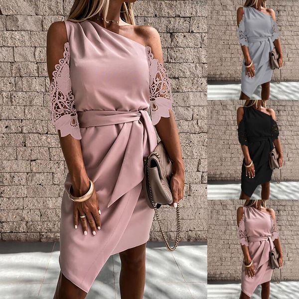 casual dresses women solid strapless lace hollow out bandage irregular dress 2021 fashionable summer, Black;gray
casual dresses women solid strapless lace hollow out bandage irregular dress 2021 fashionable summer, Black;gray