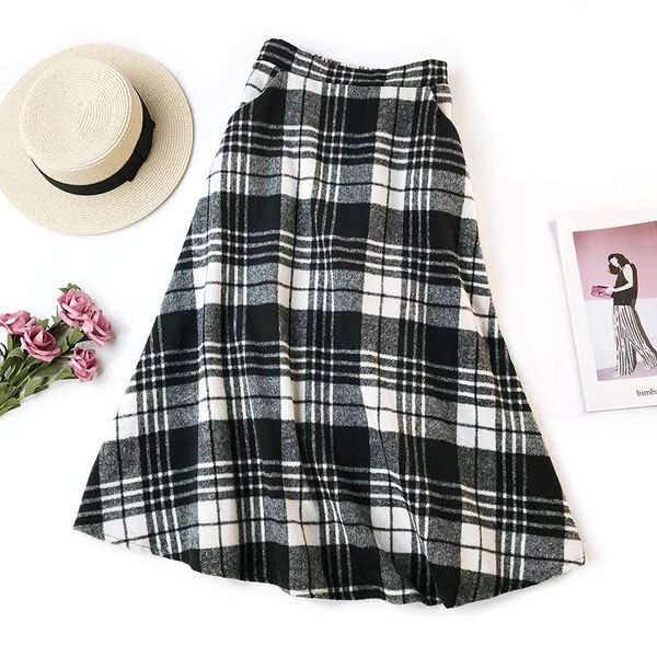 skirts plaid skirt women woolen a-line vintage saias faldas mujer plus size bottoms korean style winter thick warm jupe femme, Black
skirts plaid skirt women woolen a-line vintage saias faldas mujer plus size bottoms korean style winter thick warm jupe femme, Black