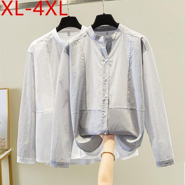 plus size t-shirt spring autumn women long sleeve patchwork stripe shirt large loose casual shirts xl 2xl 3xl 4xl, Black
plus size t-shirt spring autumn women long sleeve patchwork stripe shirt large loose casual shirts xl 2xl 3xl 4xl, Black