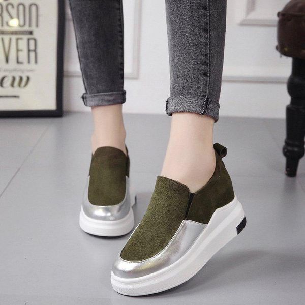 dress shoes 2021 fashion spring/autumn women suede shallow sneakers casual slip on breathable autumn wedges platform 456, Black
dress shoes 2021 fashion spring/autumn women suede shallow sneakers casual slip on breathable autumn wedges platform 456, Black