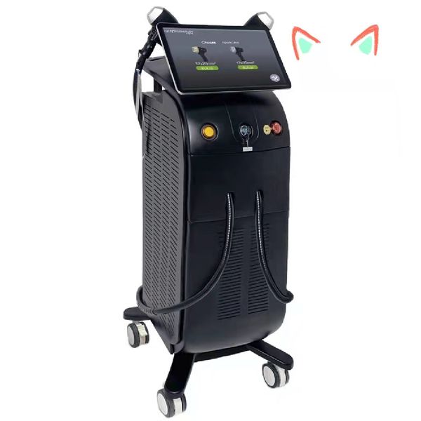 three wavelength 755 808 1064nm diode laser machine single or double handles permanent hair removal aesthetics device whole life maintenance, Black
three wavelength 755 808 1064nm diode laser machine single or double handles permanent hair removal aesthetics device whole life maintenance, Black