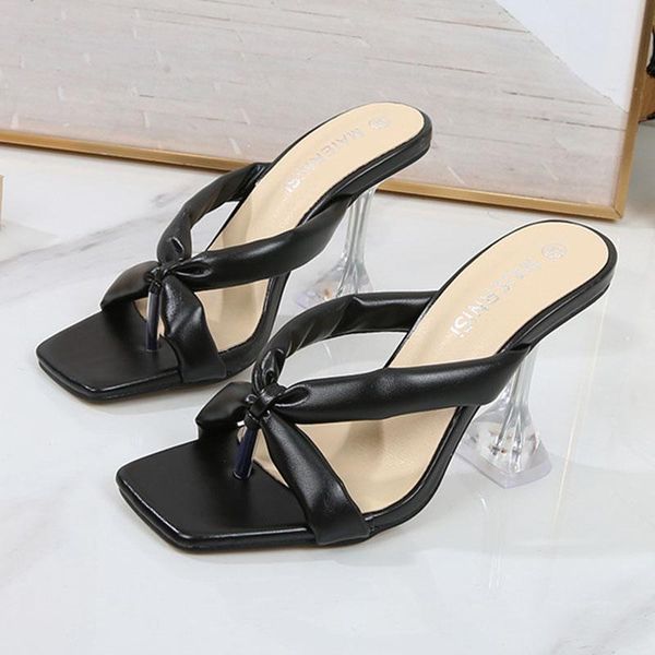 35-45 large size flip flops women clip toe slippers transparent heels sandalias clear glass super high slide shoes, Black
35-45 large size flip flops women clip toe slippers transparent heels sandalias clear glass super high slide shoes, Black