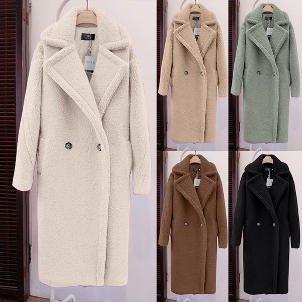 women's wool & blends 4# women autumn and winter cardigan long-sleeved lapel double-faced fleece casual solid color coat female overcoa, Black
women's wool & blends 4# women autumn and winter cardigan long-sleeved lapel double-faced fleece casual solid color coat female overcoa, Black