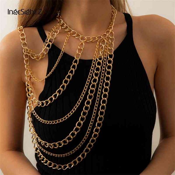 ingesight.z hip hop multi layered tassel shoulder chain necklace goth gothic chunky thick long necklaces for women body jewelry, Silver
ingesight.z hip hop multi layered tassel shoulder chain necklace goth gothic chunky thick long necklaces for women body jewelry, Silver