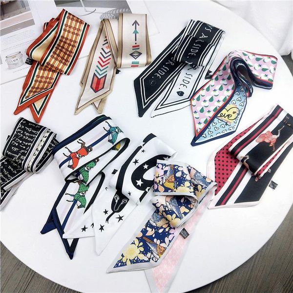 scarves 90*5cm fashion women scarf all-match wraps elegant print floral spring summer head neck hair tie band neckerchief satin, Blue;gray
scarves 90*5cm fashion women scarf all-match wraps elegant print floral spring summer head neck hair tie band neckerchief satin, Blue;gray