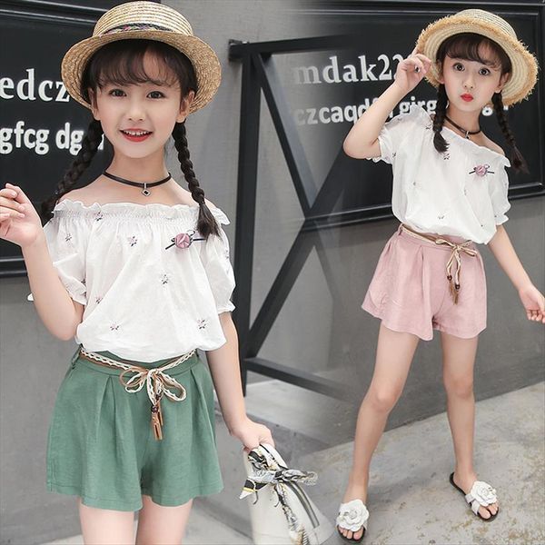 summer kids baby girls clothes pink teenager off shoulder floral white t shirt shorts pants 3 4 5 6 7
summer kids baby girls clothes pink teenager off shoulder floral white t shirt shorts pants 3 4 5 6 7