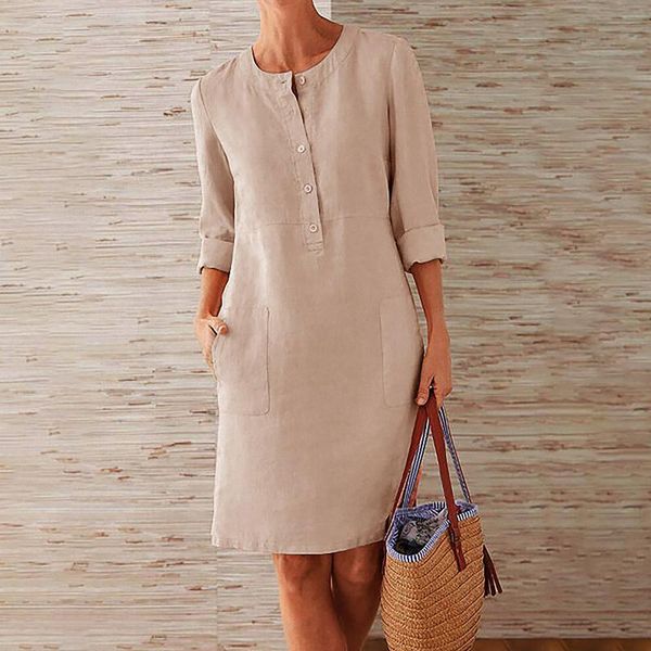casual dresses 2021 5xl fashion spring and autumn women's dress solid loose cotton round neck long sleeve, Black;gray
casual dresses 2021 5xl fashion spring and autumn women's dress solid loose cotton round neck long sleeve, Black;gray