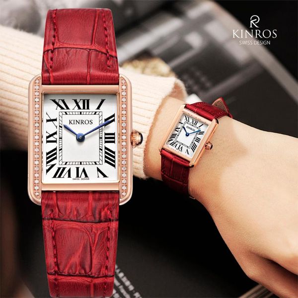 wristwatches kinros classic rectangle quartz watch for women 2021 genuine leather strap bracelet clock female relogio feminino quality, Slivery;brown
wristwatches kinros classic rectangle quartz watch for women 2021 genuine leather strap bracelet clock female relogio feminino quality, Slivery;brown