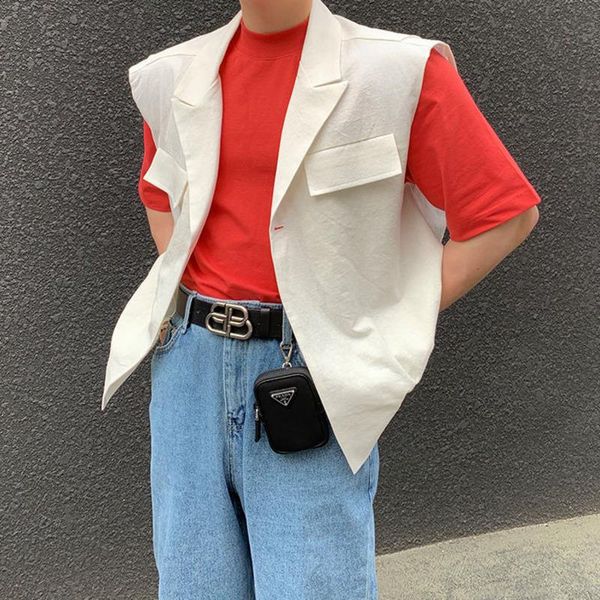 men's vests spring korean vest slim fashion solid color casual dress men streetwear wild lapel suit mens m, Black;white
men's vests spring korean vest slim fashion solid color casual dress men streetwear wild lapel suit mens m, Black;white