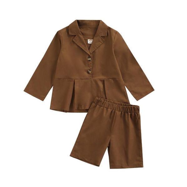 clothing sets 2-6years 2pcs kids girls autumn outfit solid color long sleeves blazer + loose shorts clothes, White
clothing sets 2-6years 2pcs kids girls autumn outfit solid color long sleeves blazer + loose shorts clothes, White
