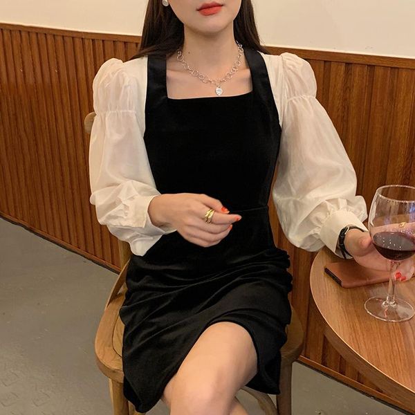 korean chic women irregular mini dress spring autumn elegant square collar puff long sleeve bodycon vestidos female fashion casual dresses, Black;gray
korean chic women irregular mini dress spring autumn elegant square collar puff long sleeve bodycon vestidos female fashion casual dresses, Black;gray