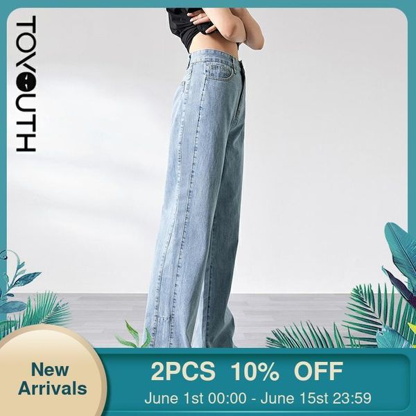 women's jeans toyouth women 2021 summer high waist wide leg slim straight chill basic denim pants, Blue
women's jeans toyouth women 2021 summer high waist wide leg slim straight chill basic denim pants, Blue